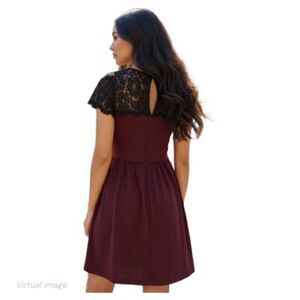 Bar III Wine Lace Dress – Size XL